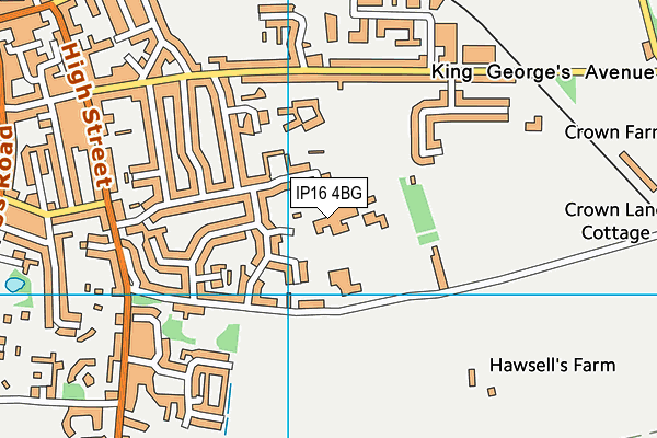 IP16 4BG map - OS VectorMap District (Ordnance Survey) IP16 4BG map - OS VectorMap District (Ordnance Survey)