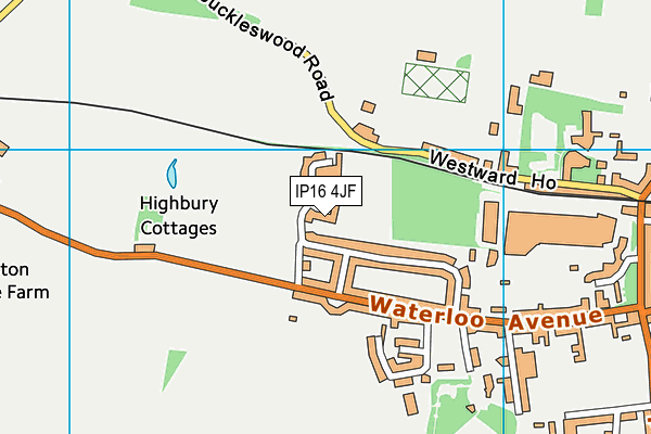 IP16 4JF map - OS VectorMap District (Ordnance Survey) IP16 4JF map - OS VectorMap District (Ordnance Survey)