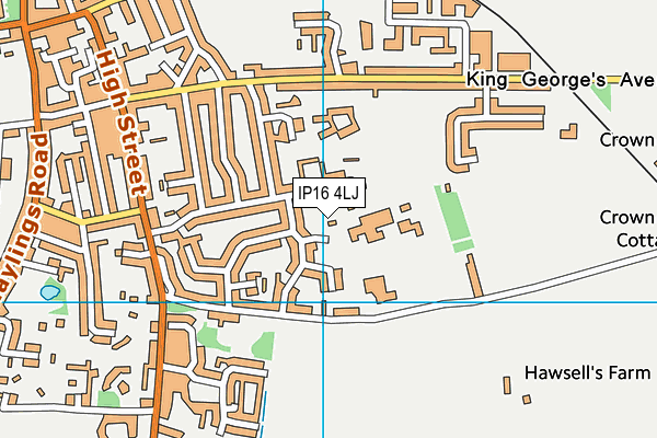 IP16 4LJ map - OS VectorMap District (Ordnance Survey) IP16 4LJ map - OS VectorMap District (Ordnance Survey)