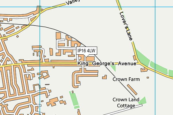 IP16 4LW map - OS VectorMap District (Ordnance Survey) IP16 4LW map - OS VectorMap District (Ordnance Survey)