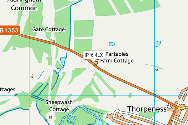 IP16 4LX map - OS VectorMap District (Ordnance Survey) IP16 4LX map - OS VectorMap District (Ordnance Survey)