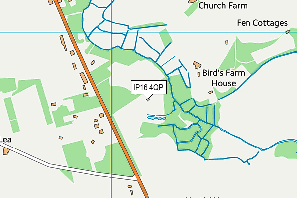 IP16 4QP map - OS VectorMap District (Ordnance Survey) IP16 4QP map - OS VectorMap District (Ordnance Survey)