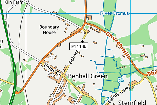 IP17 1HE map - OS VectorMap District (Ordnance Survey) IP17 1HE map - OS VectorMap District (Ordnance Survey)