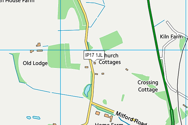 IP17 1JL map - OS VectorMap District (Ordnance Survey) IP17 1JL map - OS VectorMap District (Ordnance Survey)