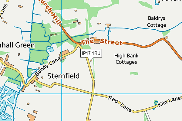 IP17 1RU map - OS VectorMap District (Ordnance Survey) IP17 1RU map - OS VectorMap District (Ordnance Survey)