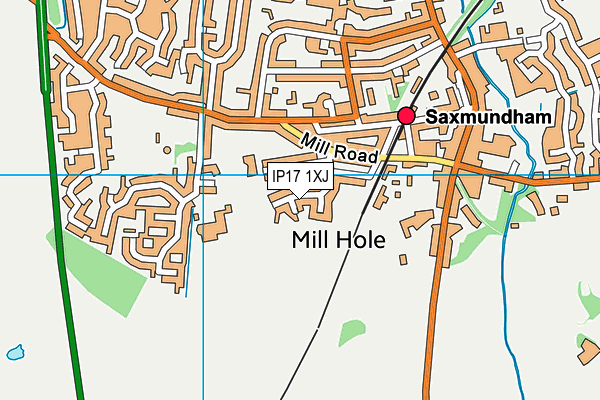 IP17 1XJ map - OS VectorMap District (Ordnance Survey) IP17 1XJ map - OS VectorMap District (Ordnance Survey)