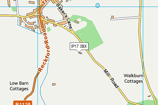 IP17 3BX map - OS VectorMap District (Ordnance Survey) IP17 3BX map - OS VectorMap District (Ordnance Survey)