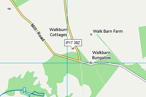 IP17 3BZ map - OS VectorMap District (Ordnance Survey) IP17 3BZ map - OS VectorMap District (Ordnance Survey)