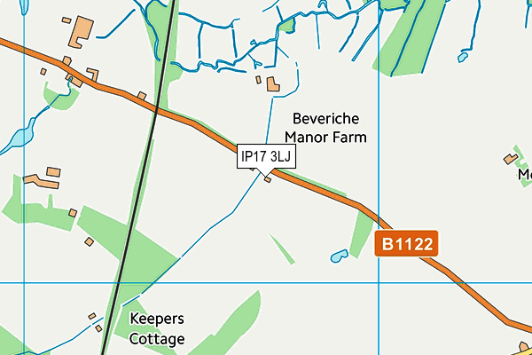 IP17 3LJ map - OS VectorMap District (Ordnance Survey) IP17 3LJ map - OS VectorMap District (Ordnance Survey)