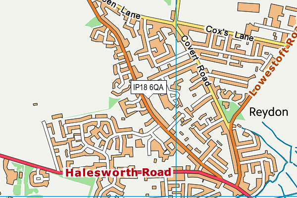 IP18 6QA map - OS VectorMap District (Ordnance Survey) IP18 6QA map - OS VectorMap District (Ordnance Survey)