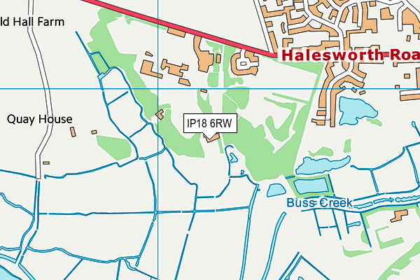 IP18 6RW map - OS VectorMap District (Ordnance Survey) IP18 6RW map - OS VectorMap District (Ordnance Survey)