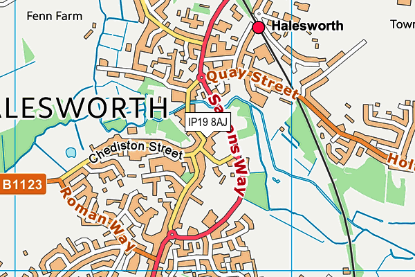 IP19 8AJ map - OS VectorMap District (Ordnance Survey) IP19 8AJ map - OS VectorMap District (Ordnance Survey)