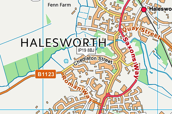 IP19 8BJ map - OS VectorMap District (Ordnance Survey) IP19 8BJ map - OS VectorMap District (Ordnance Survey)