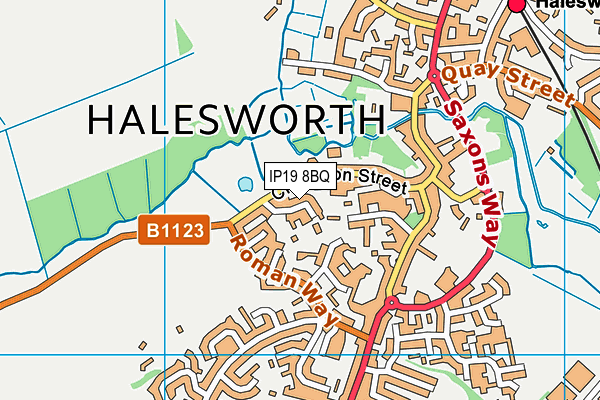 IP19 8BQ map - OS VectorMap District (Ordnance Survey)
