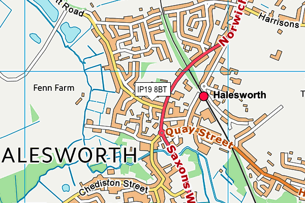 IP19 8BT map - OS VectorMap District (Ordnance Survey) IP19 8BT map - OS VectorMap District (Ordnance Survey)