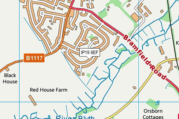 IP19 8EF map - OS VectorMap District (Ordnance Survey) IP19 8EF map - OS VectorMap District (Ordnance Survey)