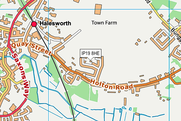 IP19 8HE map - OS VectorMap District (Ordnance Survey) IP19 8HE map - OS VectorMap District (Ordnance Survey)