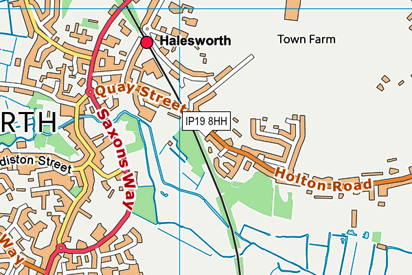 IP19 8HH map - OS VectorMap District (Ordnance Survey) IP19 8HH map - OS VectorMap District (Ordnance Survey)