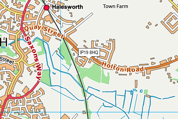 IP19 8HQ map - OS VectorMap District (Ordnance Survey) IP19 8HQ map - OS VectorMap District (Ordnance Survey)