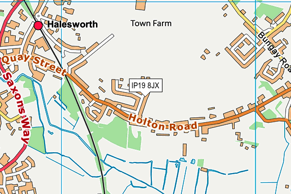 IP19 8JX map - OS VectorMap District (Ordnance Survey) IP19 8JX map - OS VectorMap District (Ordnance Survey)