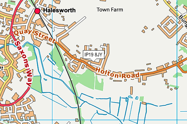 IP19 8JY map - OS VectorMap District (Ordnance Survey) IP19 8JY map - OS VectorMap District (Ordnance Survey)