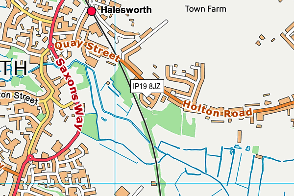 IP19 8JZ map - OS VectorMap District (Ordnance Survey) IP19 8JZ map - OS VectorMap District (Ordnance Survey)