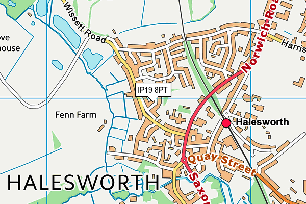 IP19 8PT map - OS VectorMap District (Ordnance Survey) IP19 8PT map - OS VectorMap District (Ordnance Survey)