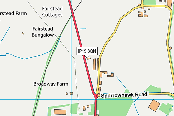 IP19 8QN map - OS VectorMap District (Ordnance Survey) IP19 8QN map - OS VectorMap District (Ordnance Survey)