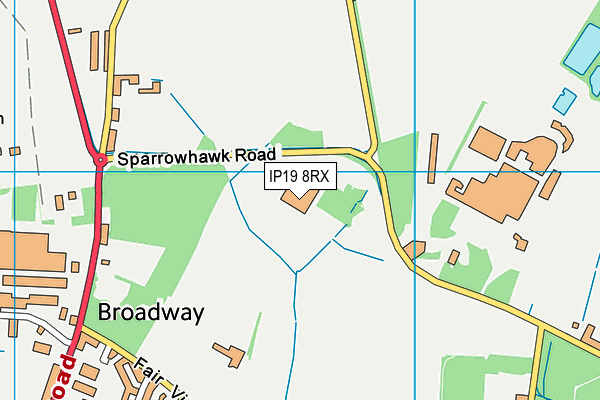 IP19 8RX map - OS VectorMap District (Ordnance Survey) IP19 8RX map - OS VectorMap District (Ordnance Survey)