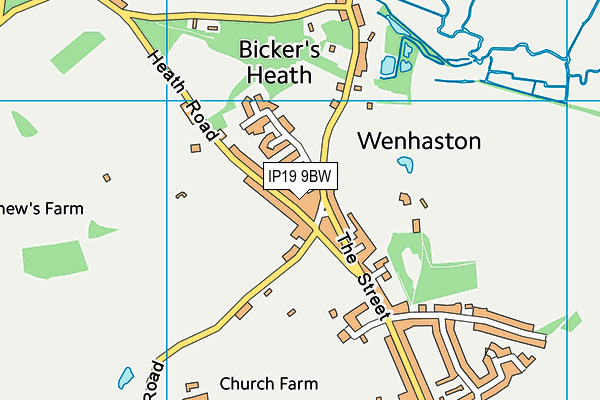 IP19 9BW map - OS VectorMap District (Ordnance Survey) IP19 9BW map - OS VectorMap District (Ordnance Survey)