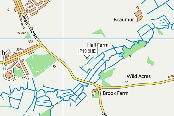 IP19 9HE map - OS VectorMap District (Ordnance Survey) IP19 9HE map - OS VectorMap District (Ordnance Survey)