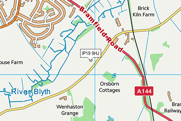 IP19 9HJ map - OS VectorMap District (Ordnance Survey) IP19 9HJ map - OS VectorMap District (Ordnance Survey)