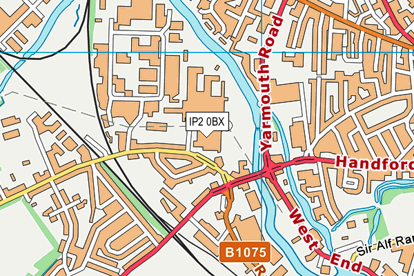 IP2 0BX map - OS VectorMap District (Ordnance Survey) IP2 0BX map - OS VectorMap District (Ordnance Survey)