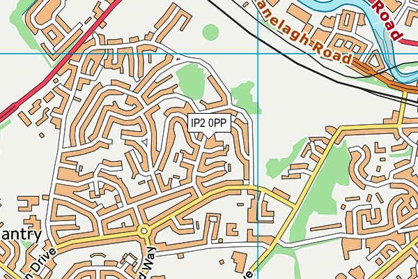 IP2 0PP map - OS VectorMap District (Ordnance Survey) IP2 0PP map - OS VectorMap District (Ordnance Survey)