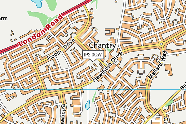 IP2 0QW map - OS VectorMap District (Ordnance Survey) IP2 0QW map - OS VectorMap District (Ordnance Survey)