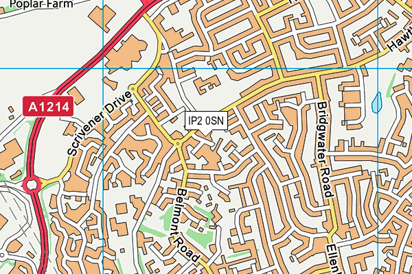 IP2 0SN map - OS VectorMap District (Ordnance Survey) IP2 0SN map - OS VectorMap District (Ordnance Survey)