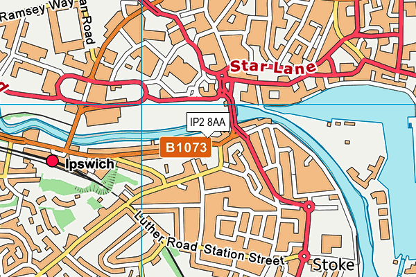 IP2 8AA map - OS VectorMap District (Ordnance Survey) IP2 8AA map - OS VectorMap District (Ordnance Survey)