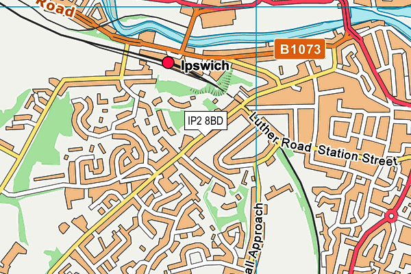 IP2 8BD map - OS VectorMap District (Ordnance Survey) IP2 8BD map - OS VectorMap District (Ordnance Survey)