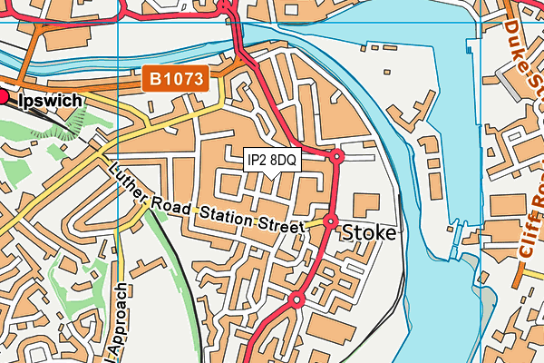 IP2 8DQ map - OS VectorMap District (Ordnance Survey) IP2 8DQ map - OS VectorMap District (Ordnance Survey)