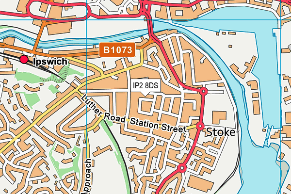 IP2 8DS map - OS VectorMap District (Ordnance Survey) IP2 8DS map - OS VectorMap District (Ordnance Survey)