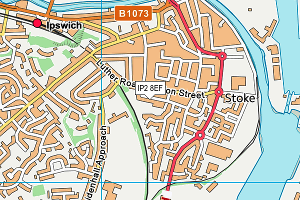 IP2 8EF map - OS VectorMap District (Ordnance Survey) IP2 8EF map - OS VectorMap District (Ordnance Survey)