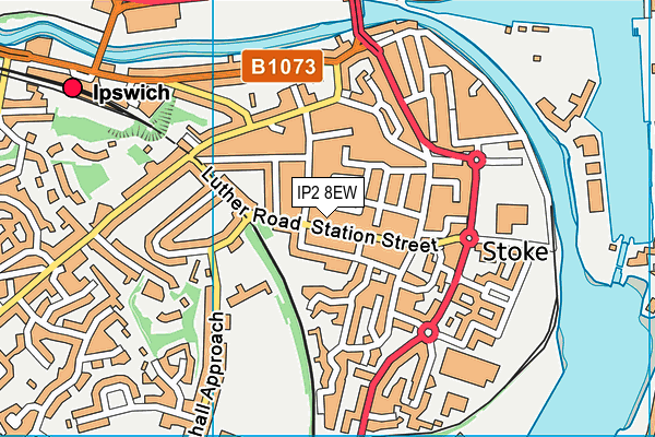 IP2 8EW map - OS VectorMap District (Ordnance Survey) IP2 8EW map - OS VectorMap District (Ordnance Survey)