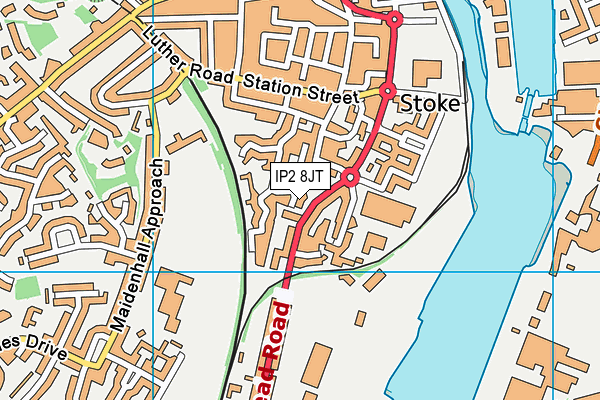 IP2 8JT map - OS VectorMap District (Ordnance Survey) IP2 8JT map - OS VectorMap District (Ordnance Survey)
