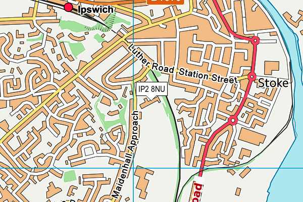 IP2 8NU map - OS VectorMap District (Ordnance Survey) IP2 8NU map - OS VectorMap District (Ordnance Survey)
