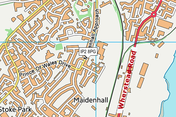 IP2 8PG map - OS VectorMap District (Ordnance Survey) IP2 8PG map - OS VectorMap District (Ordnance Survey)