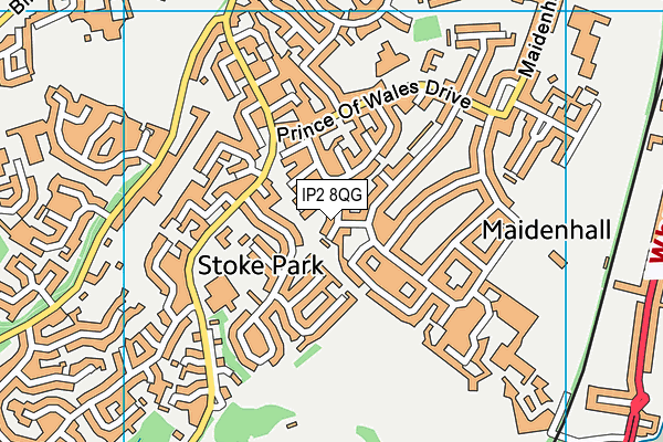 IP2 8QG map - OS VectorMap District (Ordnance Survey) IP2 8QG map - OS VectorMap District (Ordnance Survey)