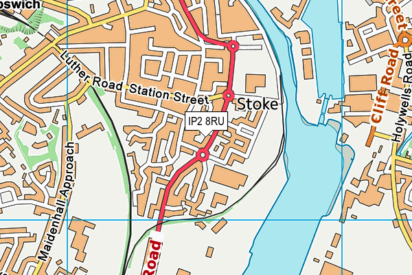 IP2 8RU map - OS VectorMap District (Ordnance Survey) IP2 8RU map - OS VectorMap District (Ordnance Survey)