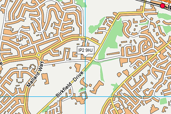 IP2 9HJ map - OS VectorMap District (Ordnance Survey) IP2 9HJ map - OS VectorMap District (Ordnance Survey)