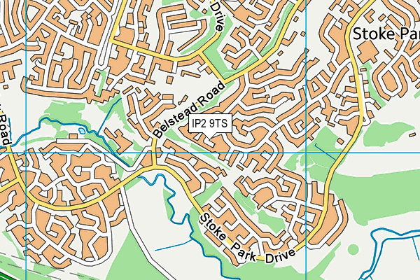 IP2 9TS map - OS VectorMap District (Ordnance Survey) IP2 9TS map - OS VectorMap District (Ordnance Survey)