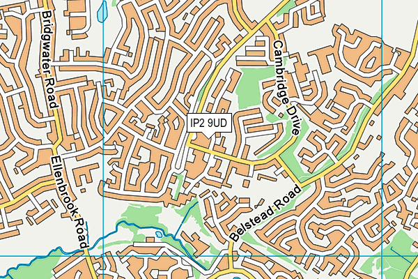 IP2 9UD map - OS VectorMap District (Ordnance Survey) IP2 9UD map - OS VectorMap District (Ordnance Survey)